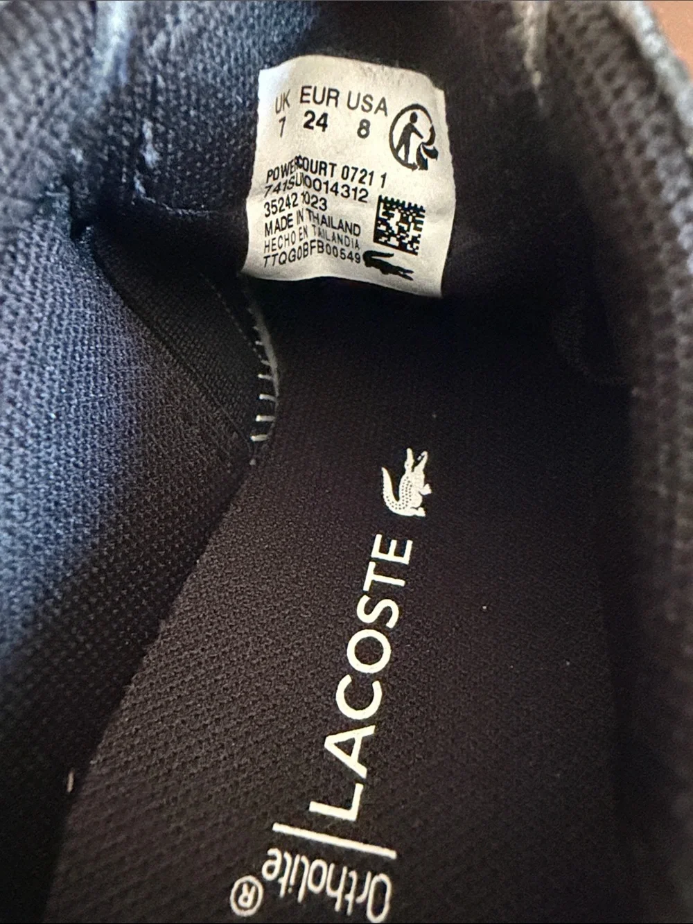Lacoste Kids Black and White Low-Top Sneakers